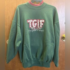 Me Energy Sportswear Vintage Embroidered Grandma Crewneck